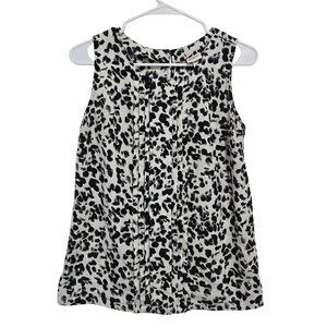 Women's Merona Silky Dalmatian Print Lightweight Relaxed Flowy Sleeveless Top Si